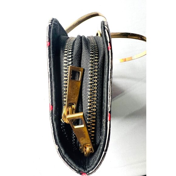 Beverly Hills Polo Club Womens Wallet Clutch With Gold Plated Handle & Plaid Des - Picture 7 of 8